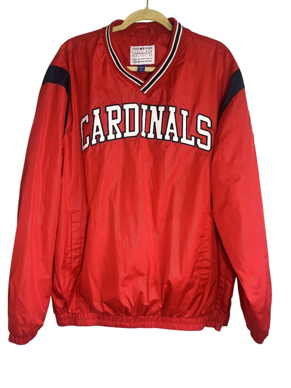 St Louis‎ Cardinals MLB Pullover Windbreaker Red Jacket XL Baseball Training